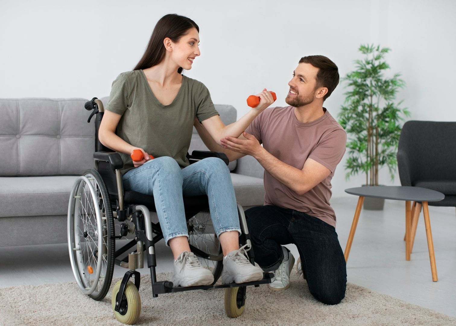 Cropped shot of a young female nurse outside with a senior patient